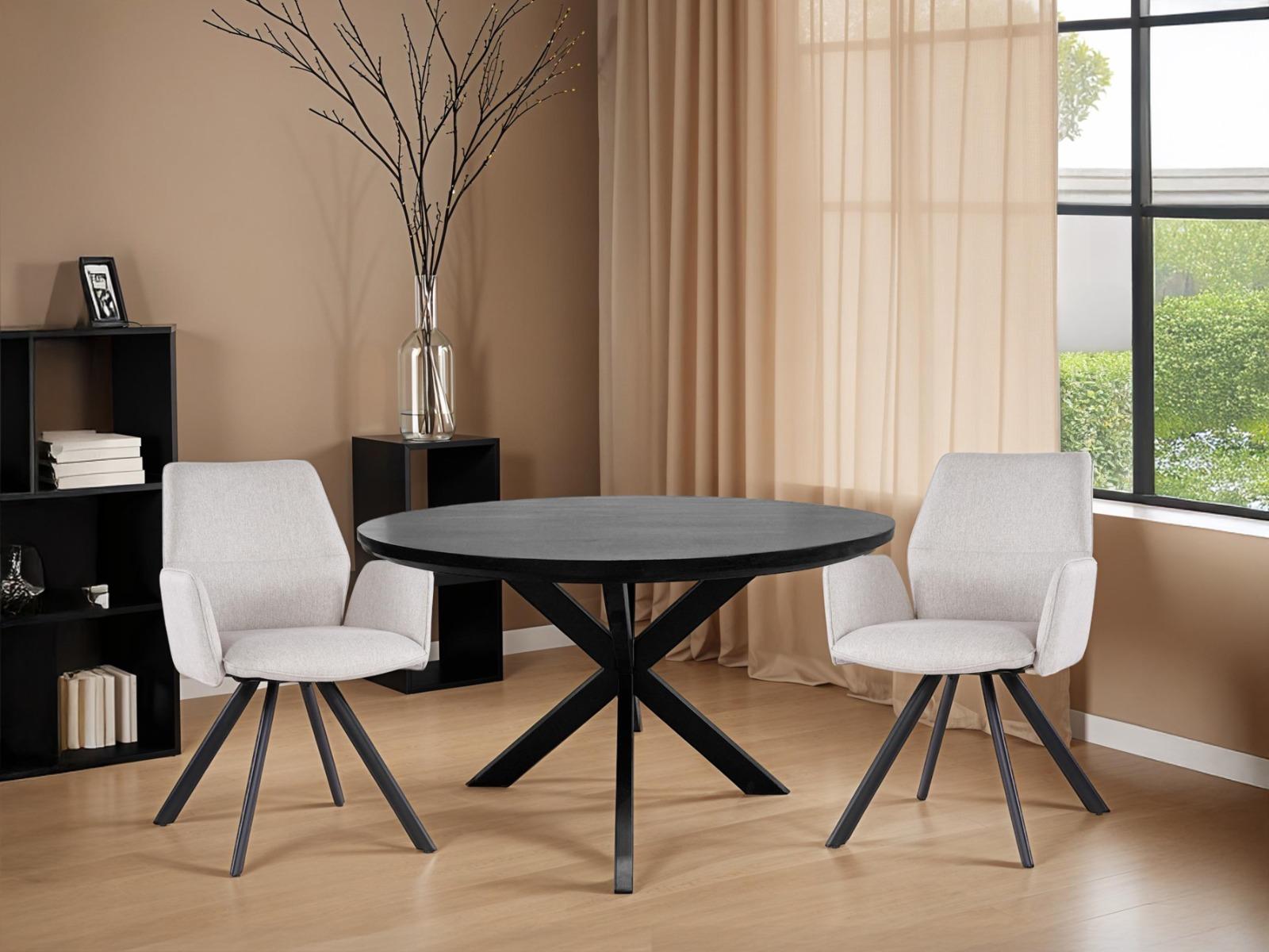 Jesper Round Black 130cm afbeelding 5