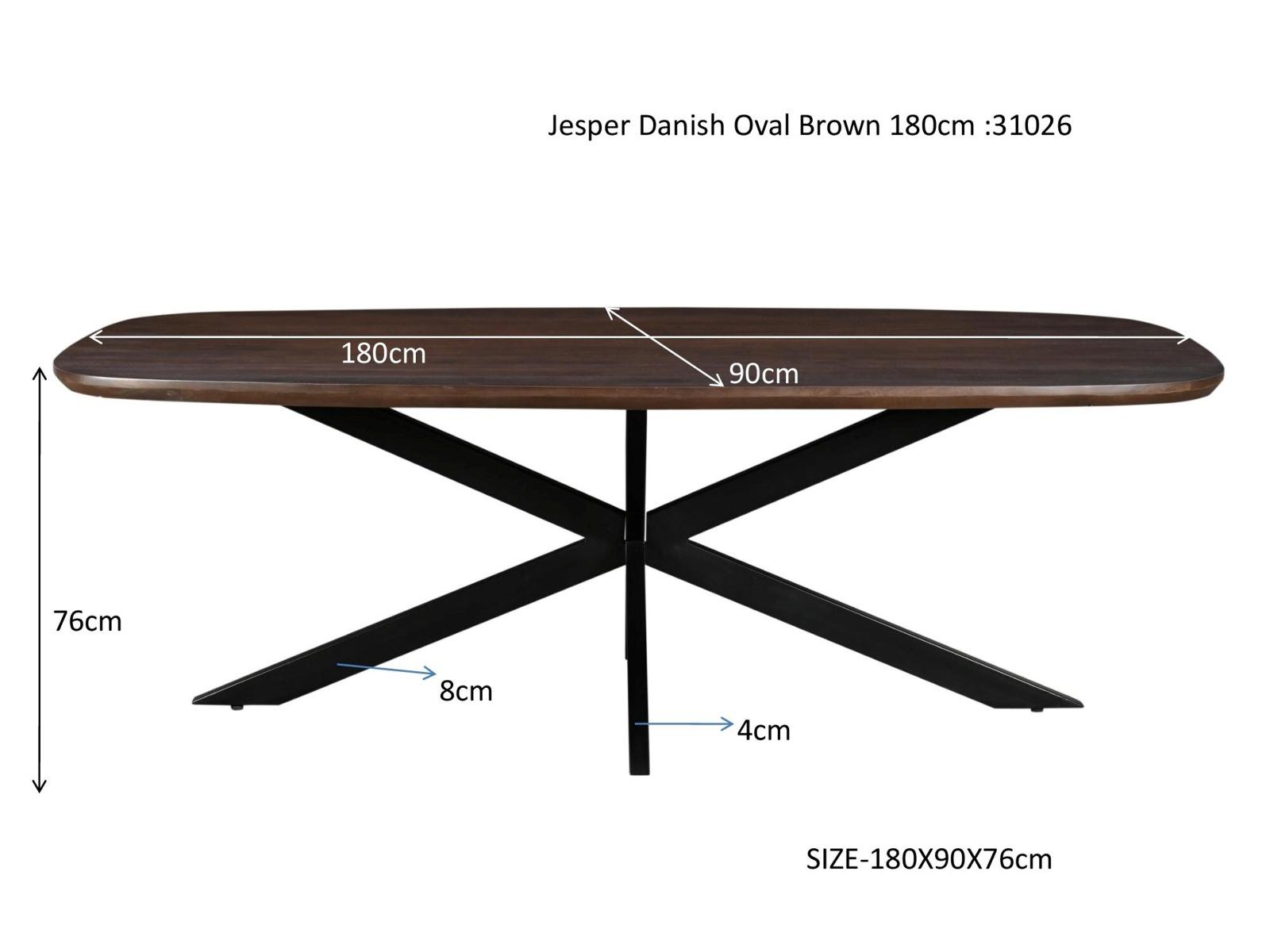 Jesper Danish Oval Brown 180 cm afbeelding 6