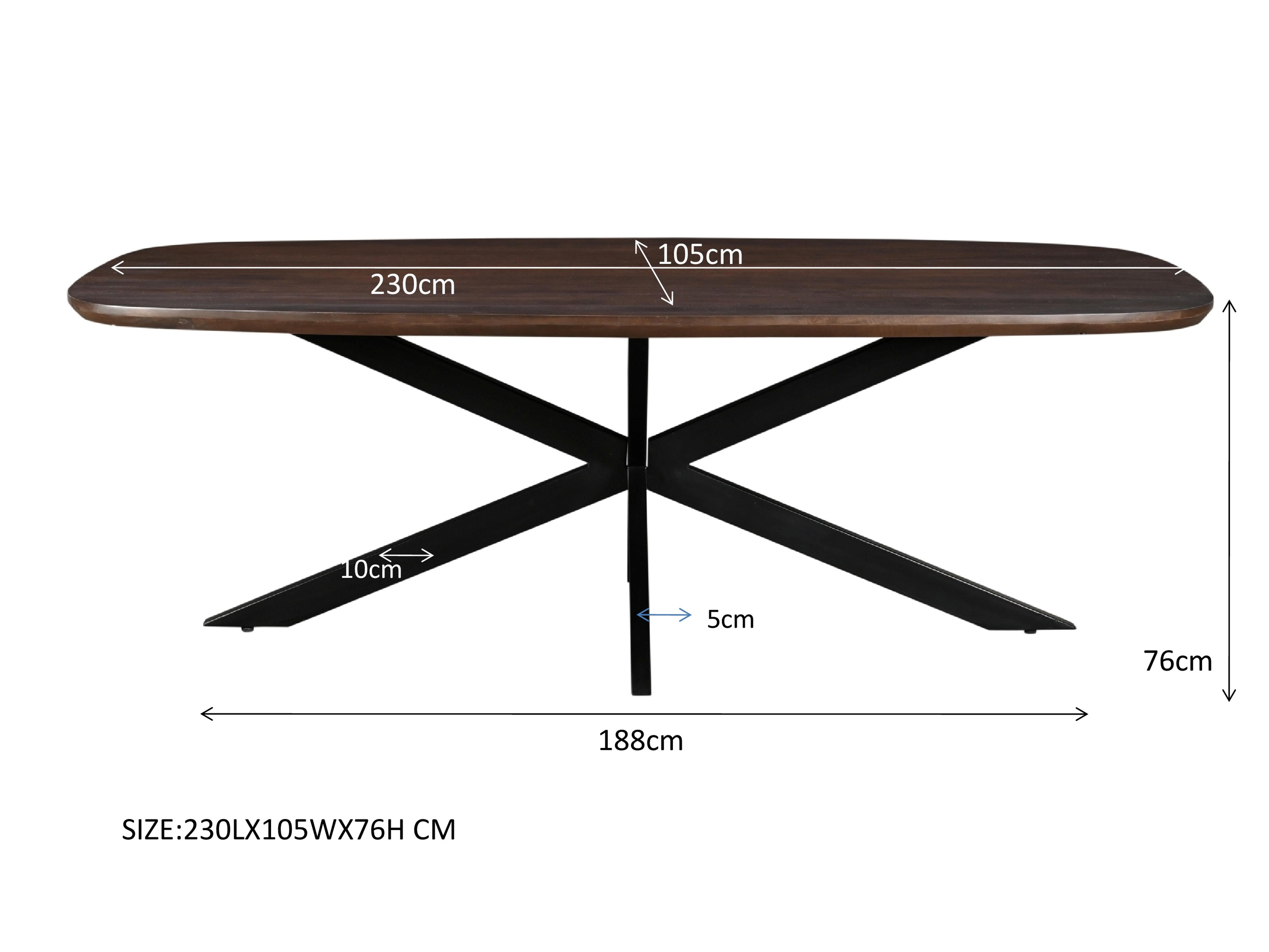 Jesper Danish Oval Brown 210cm afbeelding 2