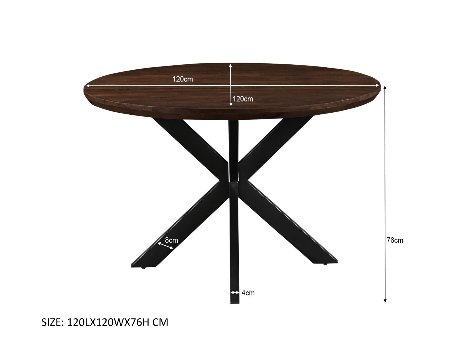Jesper Round Brown 120cm afbeelding 6
