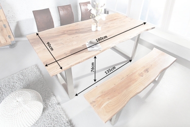 massief houten boomstam tafel