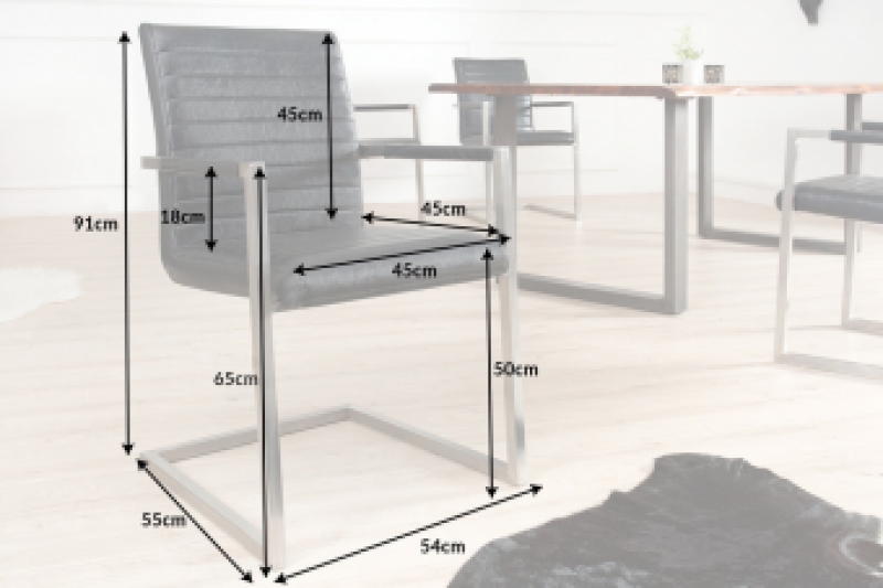 moderne stoel rvs