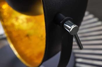 Studio tafellamp 40cm zwart/goud