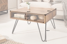 Sheesham salontafel 60 cm