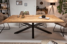 eettafel mango bruin 200 cm van voren