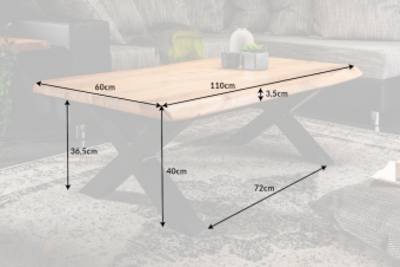 boomstam salontafel acacia