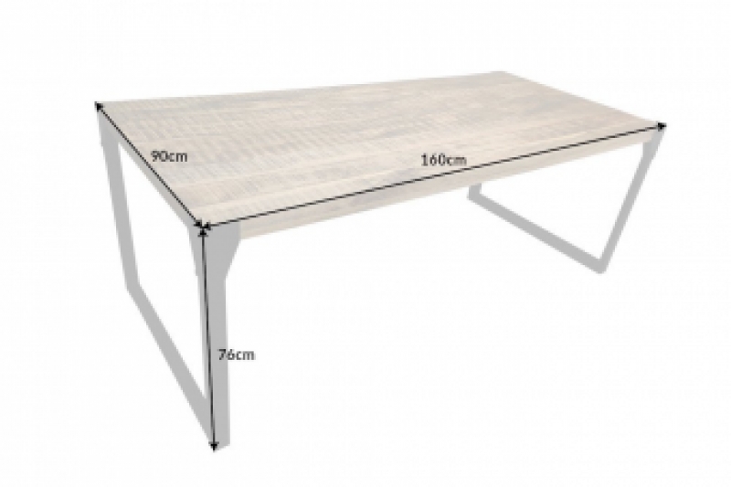 eettafel mango metaal 200 cm