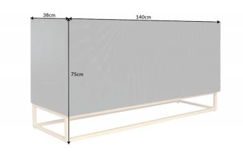 dressoir zwart mango 140 cm