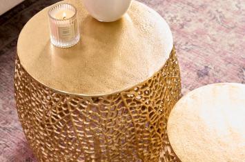 Leaf salontafel set filigraan goud