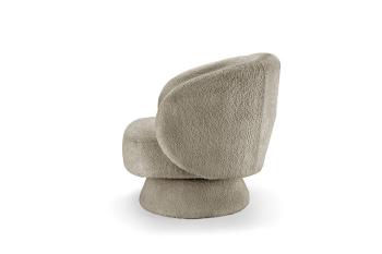 Draaibare fauteuil Bouclé taupe