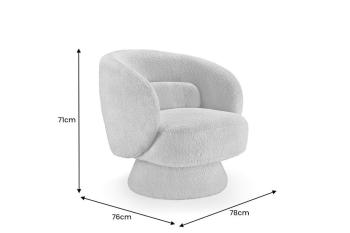 Draaibare fauteuil Bouclé taupe