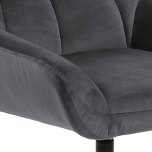 fauteuil grijs velvet