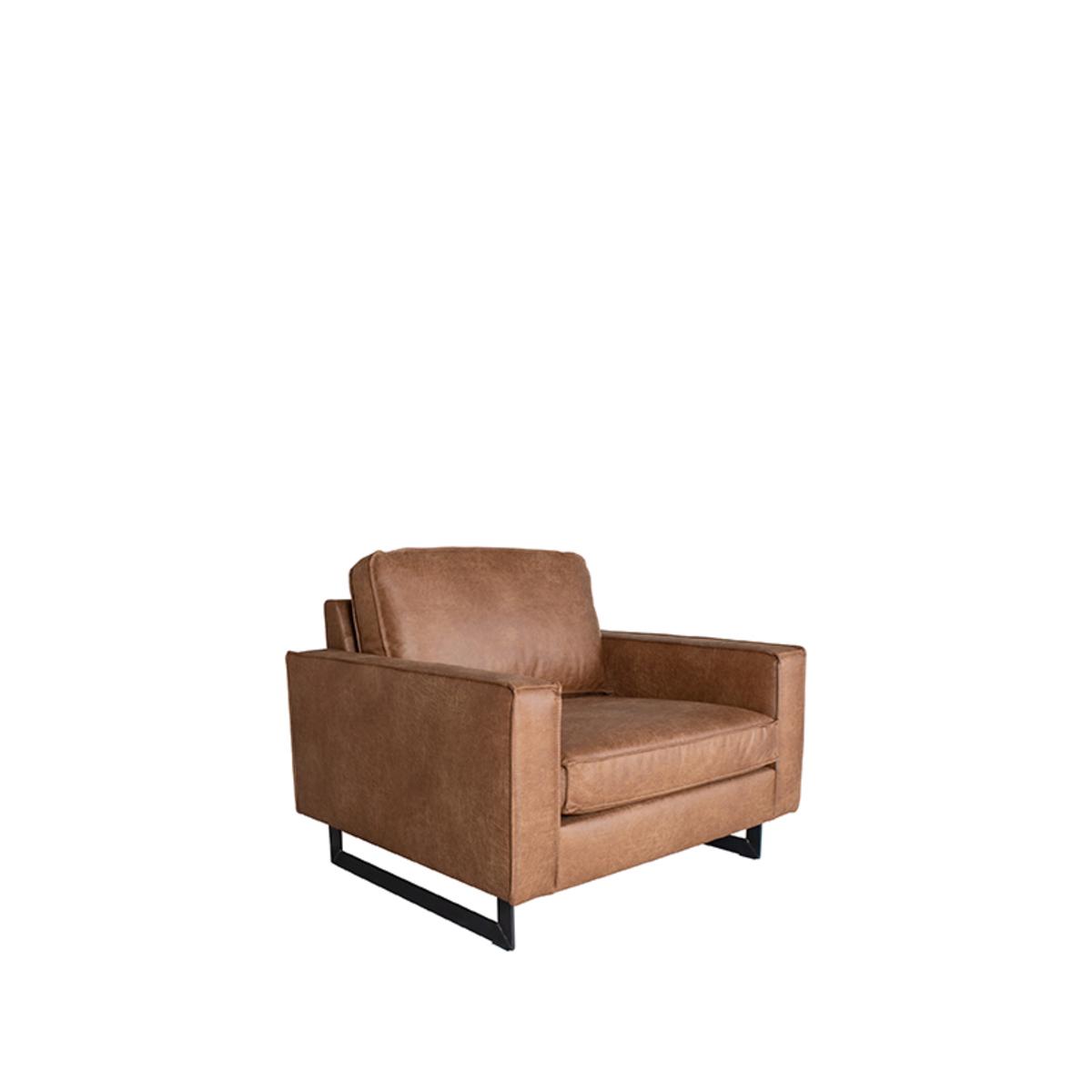  Bank Arezzo - Cognac - Microfiber - 1-Zits afbeelding 2