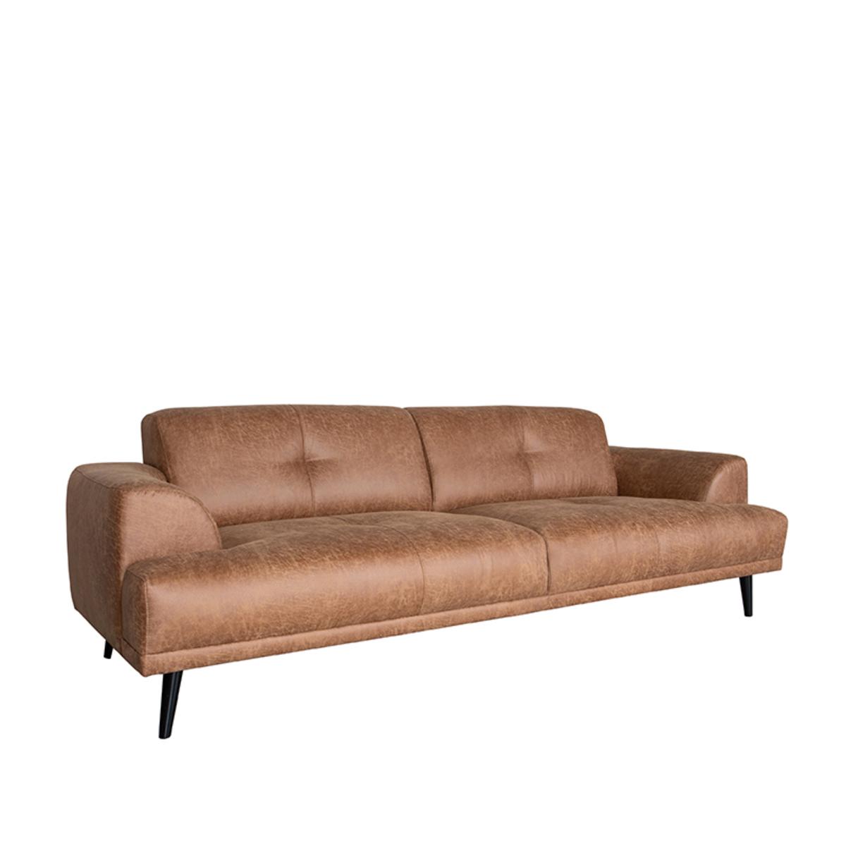  Bank Salerno - Cognac - Microfiber - 3-Zits afbeelding 2