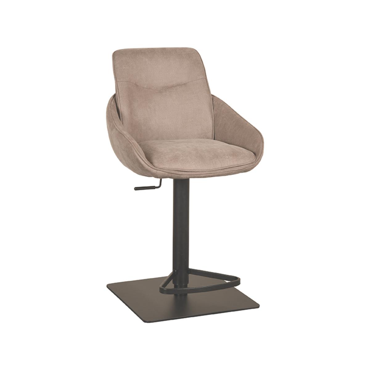  Barkruk Beauty - Taupe - Micro Suede afbeelding 3