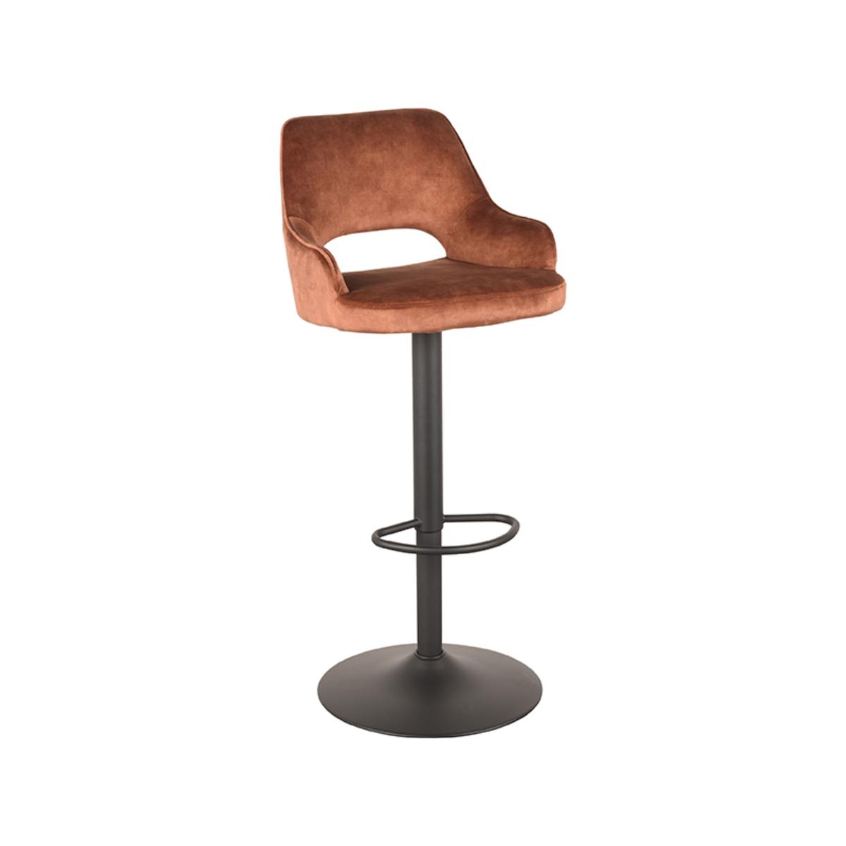  Barkruk Fer - Rust - Velours afbeelding 3