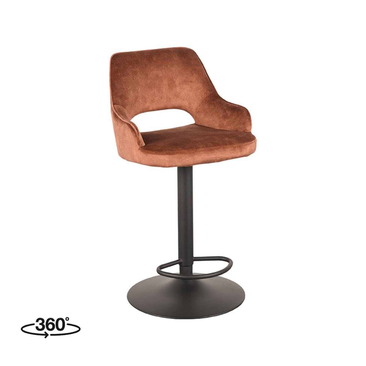  Barkruk Fer - Rust - Velours afbeelding 1