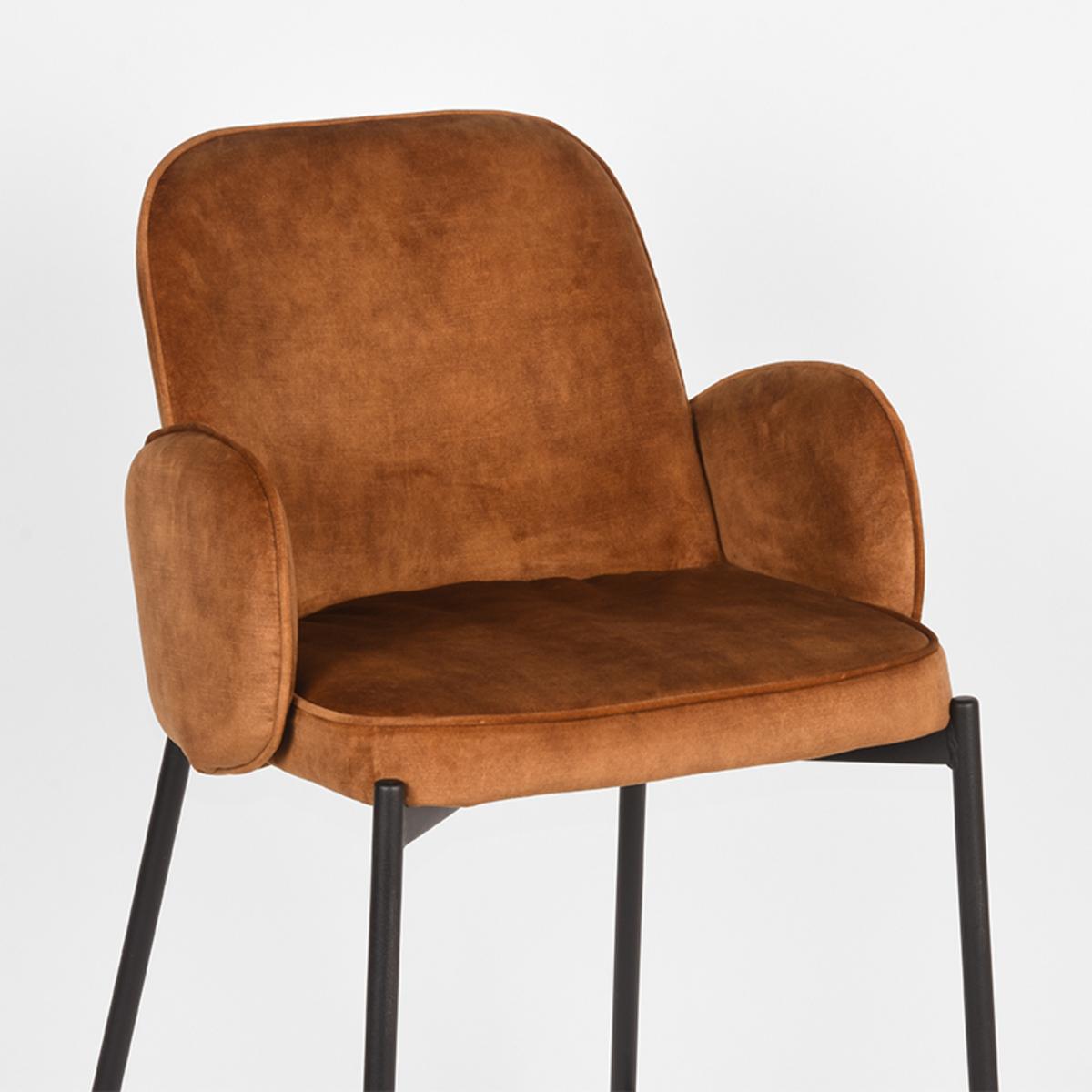  Barkruk Jari - Oker - Velours afbeelding 5