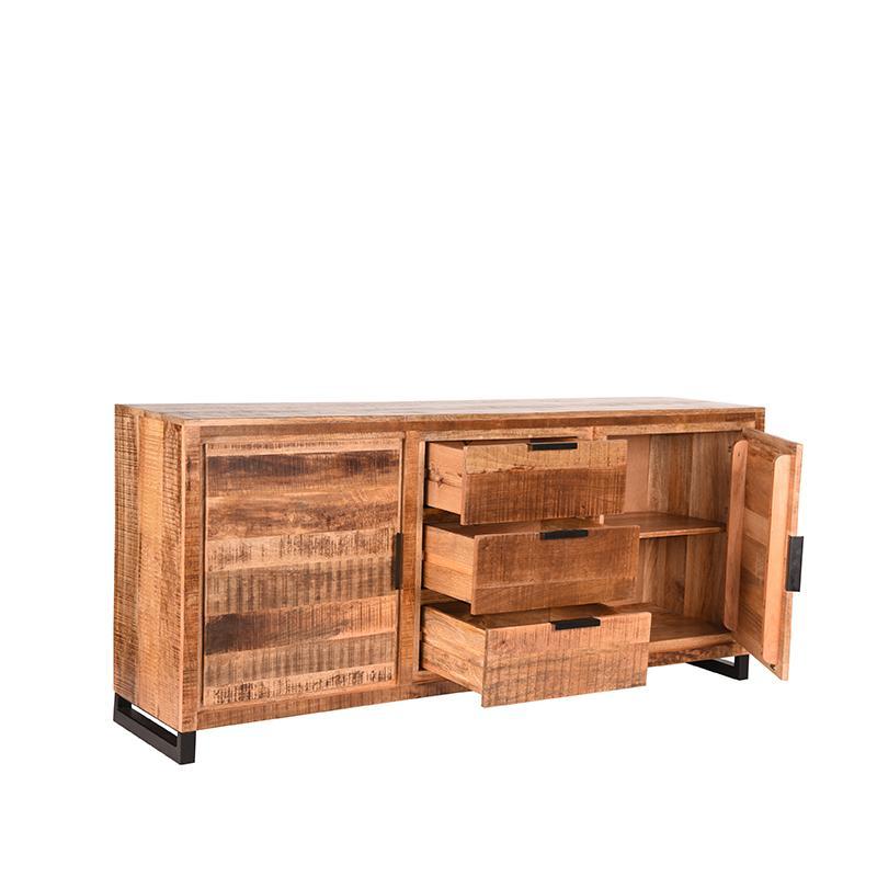  Dressoir Glasgow - Rough - Mangohout - 190 cm afbeelding 2