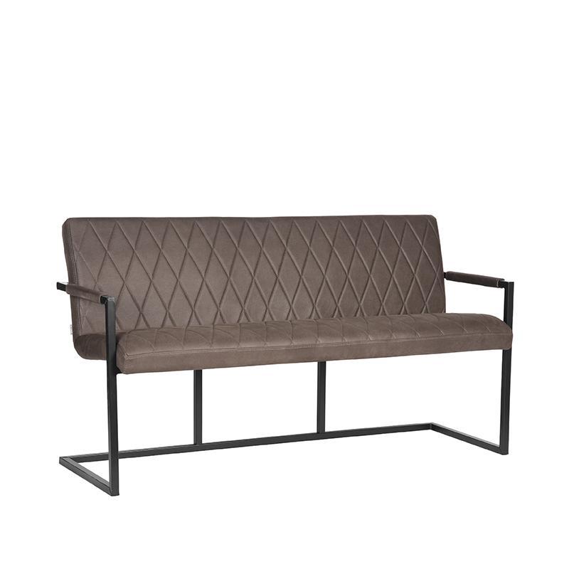  Eetkamerbank Denmark - Antraciet - Microfiber - 155 cm afbeelding 1