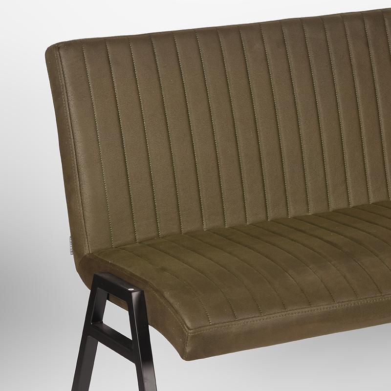  Eetkamerbank Matz - Army green - Microfiber - 145 cm afbeelding 4