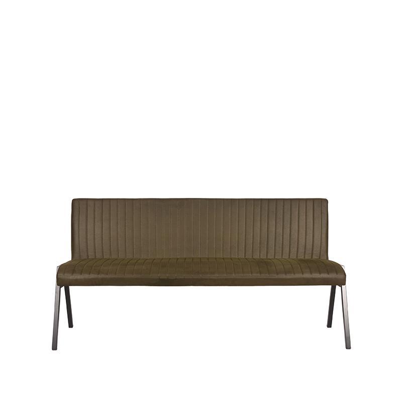  Eetkamerbank Matz - Army green - Microfiber - 175 cm afbeelding 2