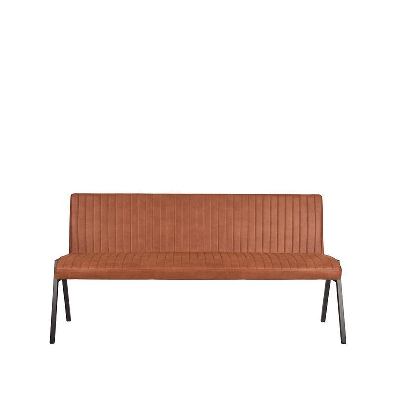  Eetkamerbank Matz - Cognac - Microfiber - 175 cm afbeelding 2