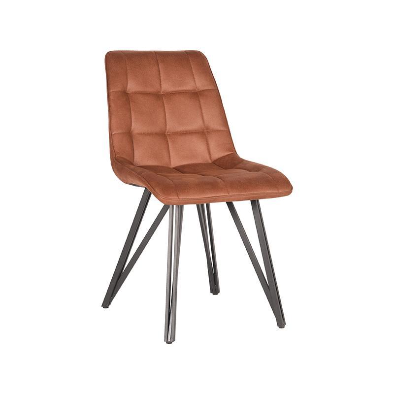  Eetkamerstoel Boaz - Cognac - Microfiber afbeelding 1