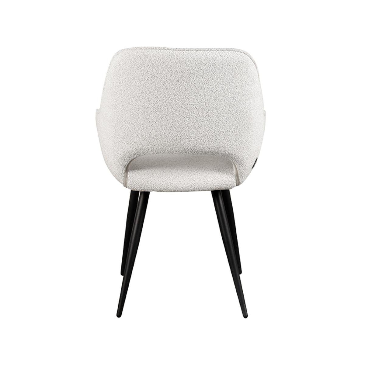  Eetkamerstoel Fer - Wit - Boucle afbeelding 4