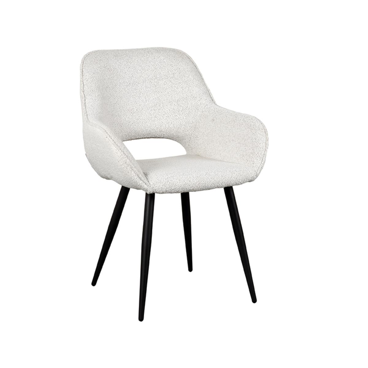  Eetkamerstoel Fer - Wit - Boucle afbeelding 1