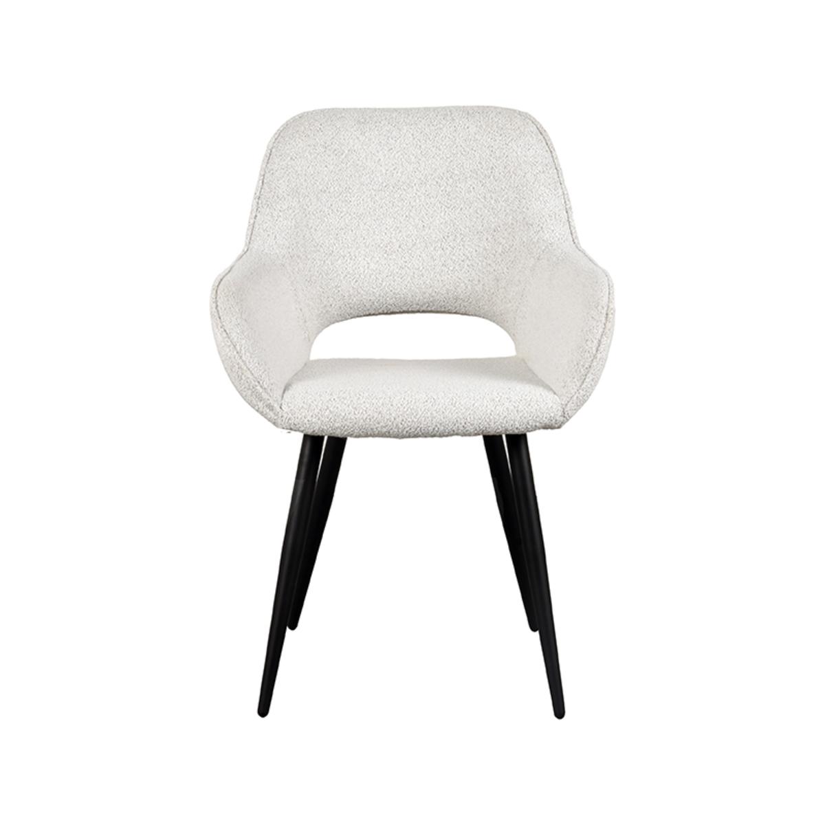  Eetkamerstoel Fer - Wit - Boucle afbeelding 2
