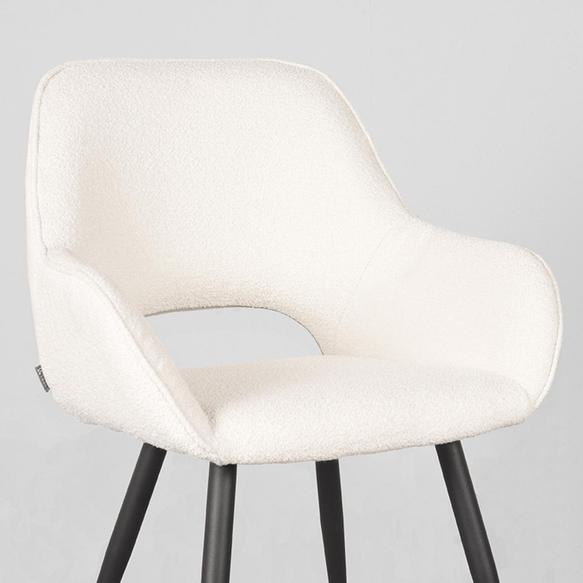  Eetkamerstoel Fer - Ivory - Boucle afbeelding 5