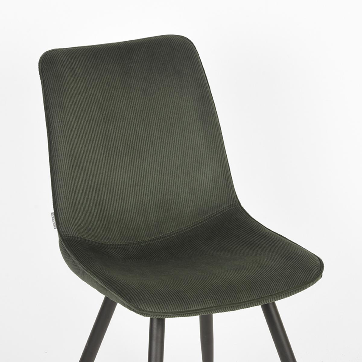  Eetkamerstoel Jort - Army green - Ribcord afbeelding 5