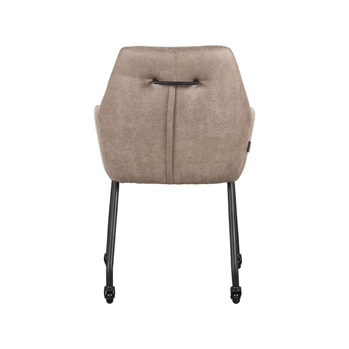  Eetkamerstoel Lenny - Taupe - Micro Suede afbeelding 4