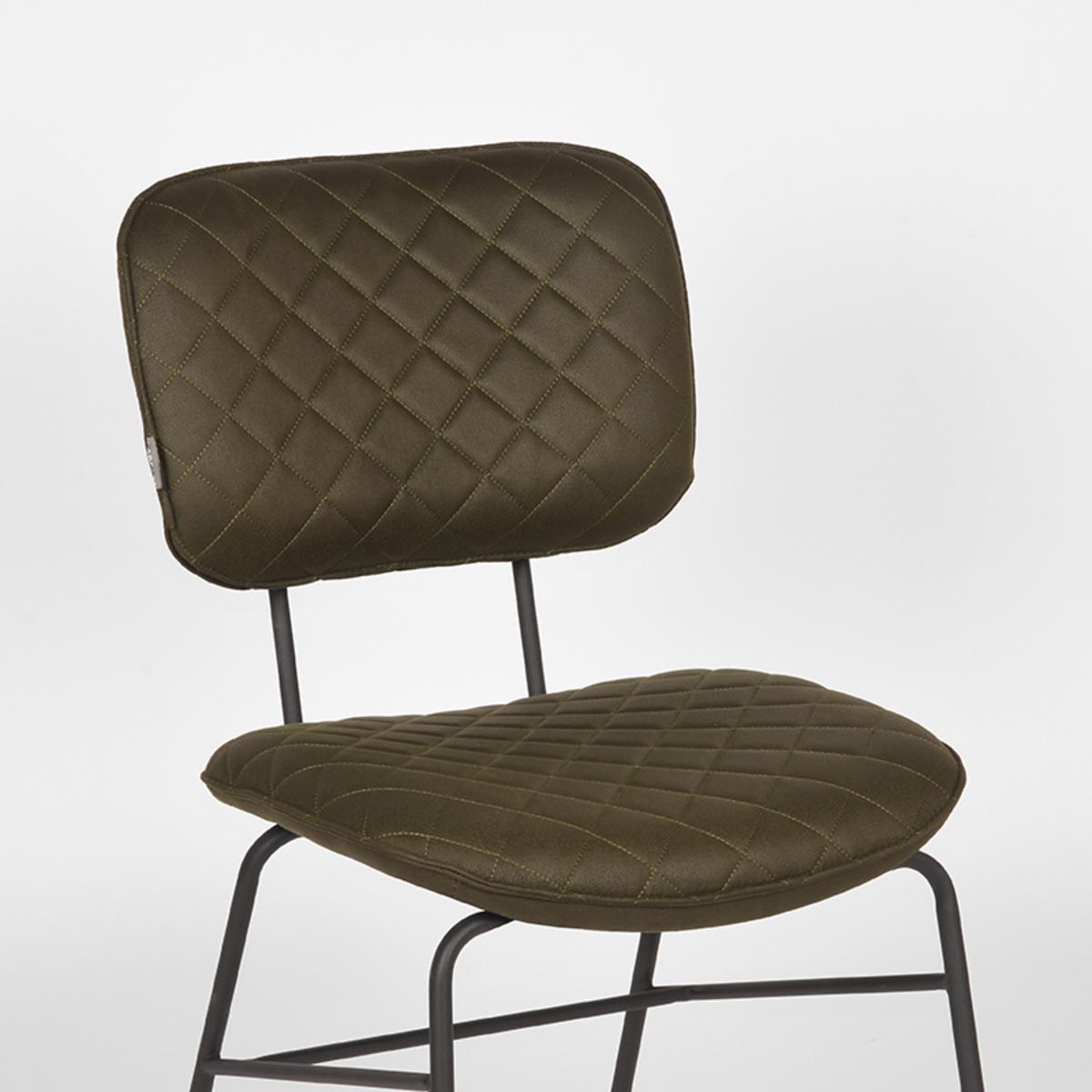  Eetkamerstoel Sev - Army green - Microfiber afbeelding 5