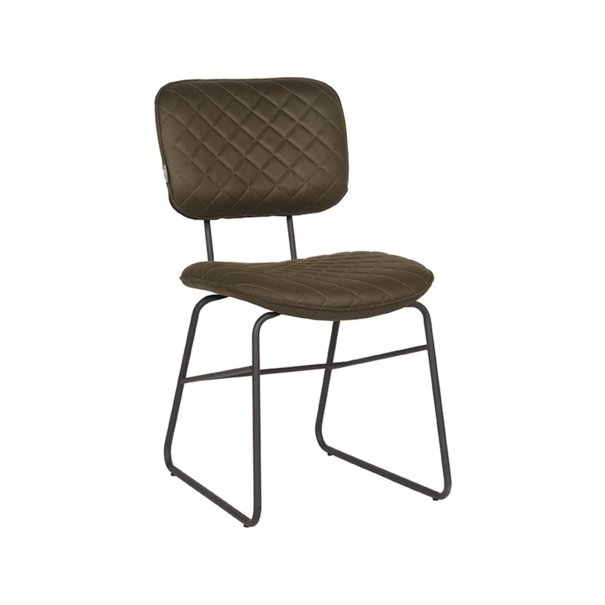 Eetkamerstoel Sev - Army green - Microfiber afbeelding 1