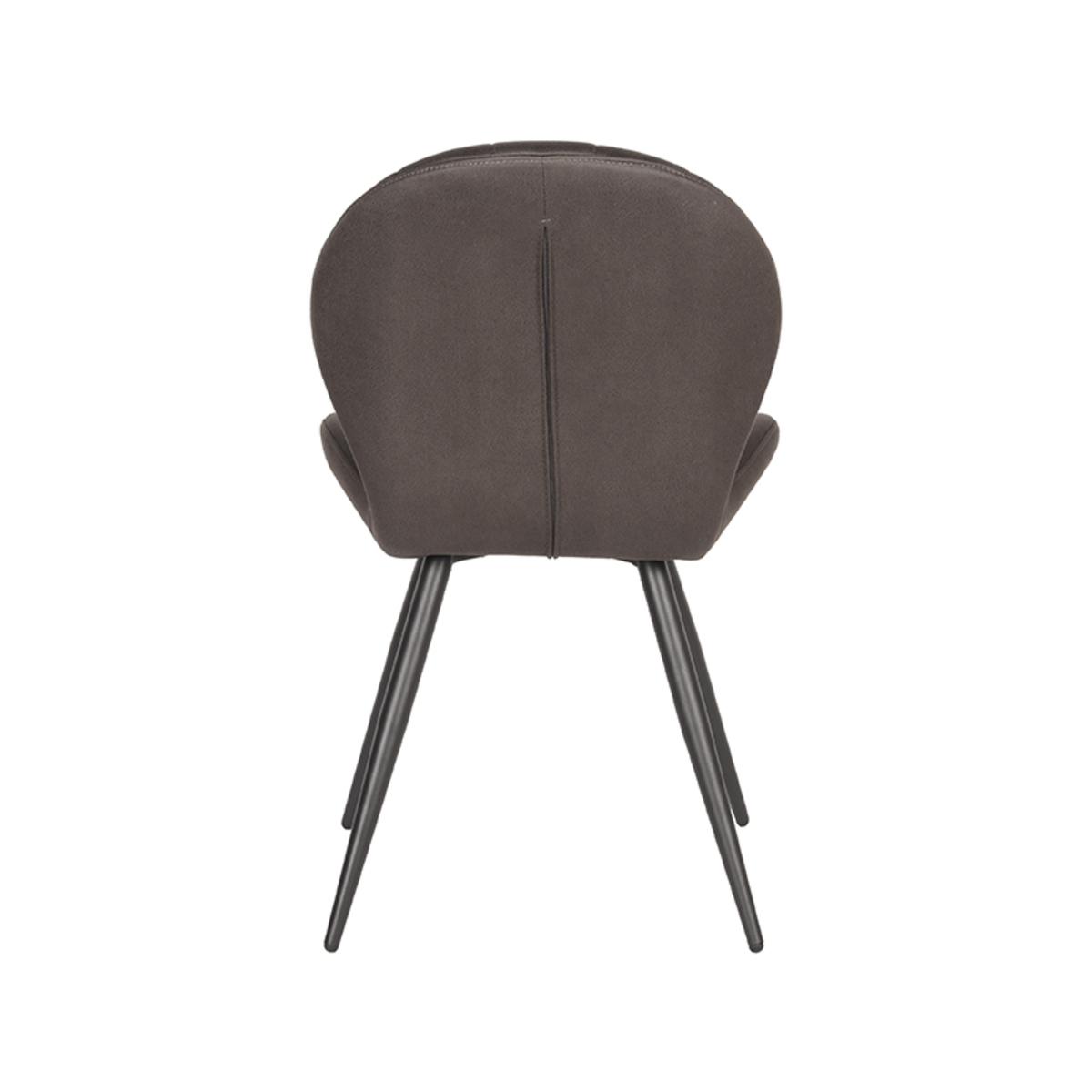  Eetkamerstoel Sil - Antraciet - Microfiber afbeelding 4