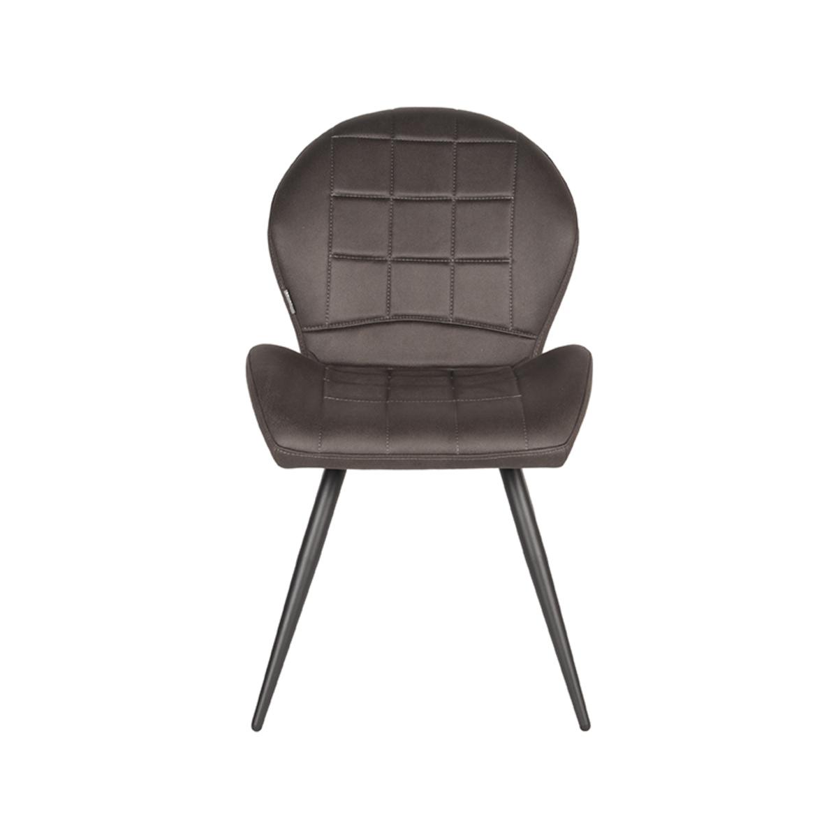  Eetkamerstoel Sil - Antraciet - Microfiber afbeelding 2