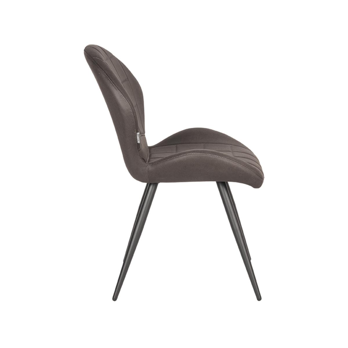  Eetkamerstoel Sil - Antraciet - Microfiber afbeelding 3