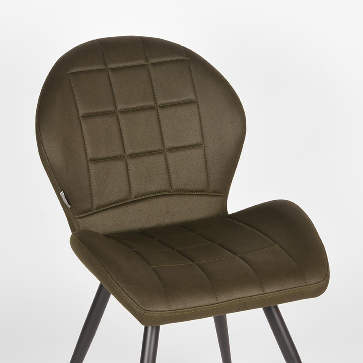  Eetkamerstoel Sil - Army green - Microfiber afbeelding 5