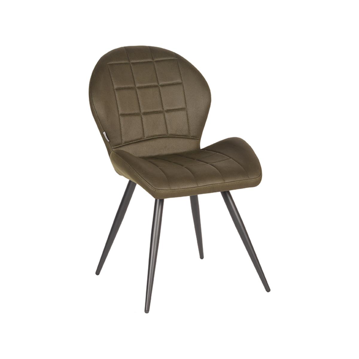  Eetkamerstoel Sil - Army green - Microfiber afbeelding 1