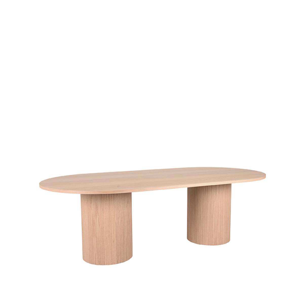  Eettafel Oliva 240x120x75 cm - Naturel - Eiken afbeelding 1