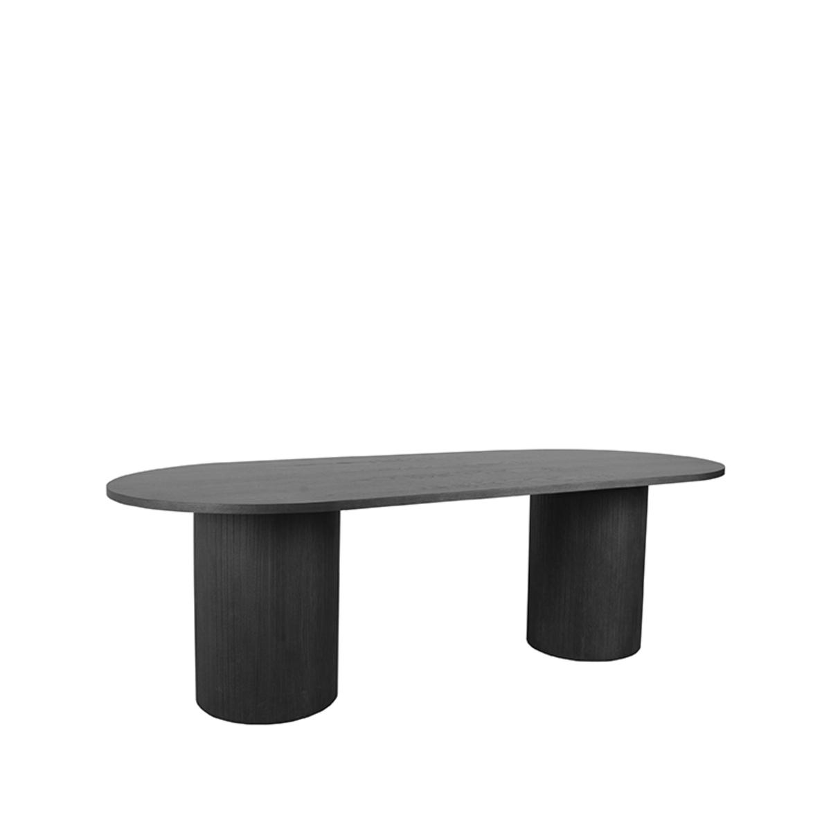  Eettafel Oliva 240x120x75 cm - Zwart - Eiken afbeelding 1