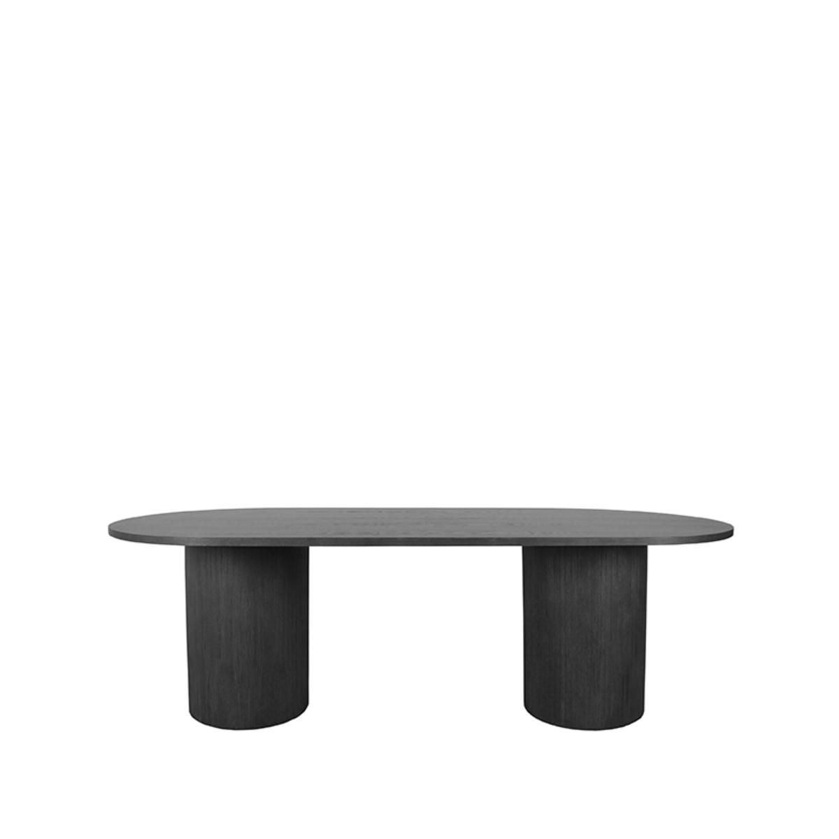  Eettafel Oliva 240x120x75 cm - Zwart - Eiken afbeelding 2