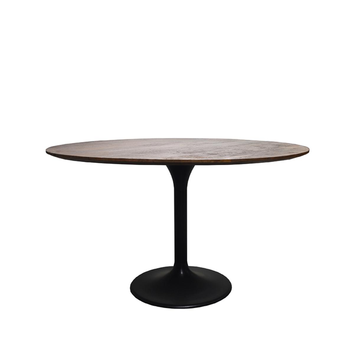  Eettafel Otto 130x130x75 cm - Espresso - Mangohout afbeelding 1