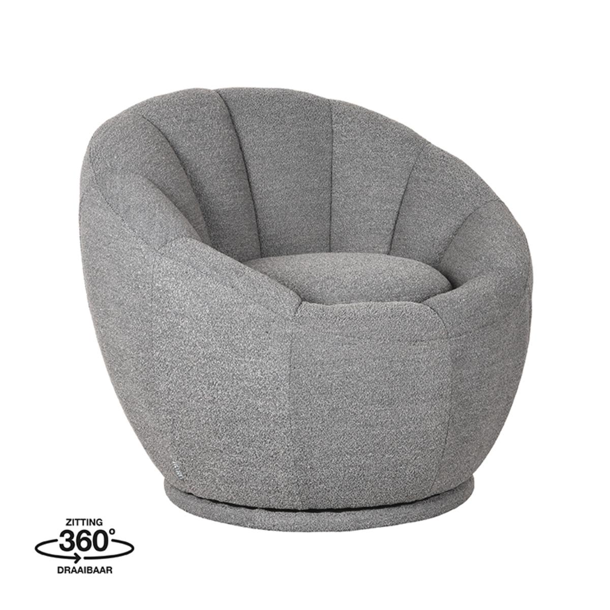  Fauteuil Crown - Grijs - Boucle afbeelding 1