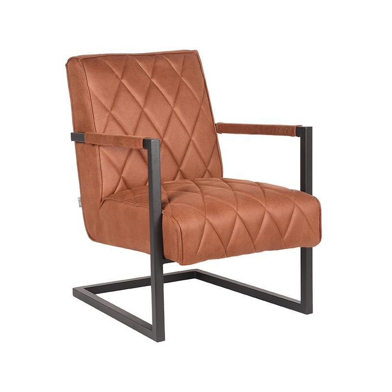  Fauteuil Denmark - Cognac - Microfiber afbeelding 1