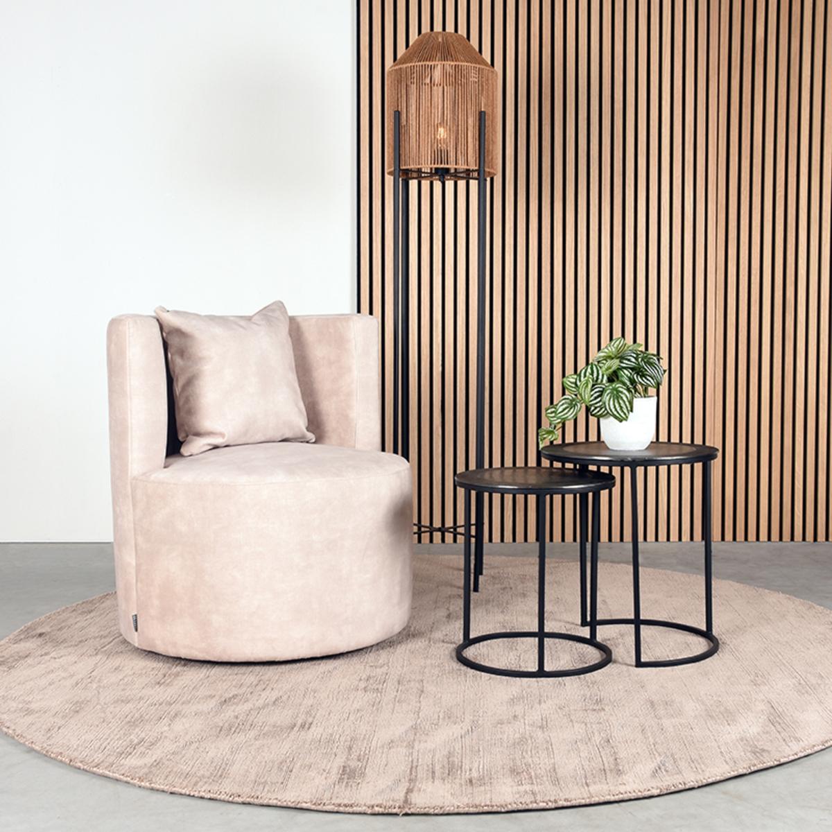  Fauteuil Evy - Naturel - Velours afbeelding 6