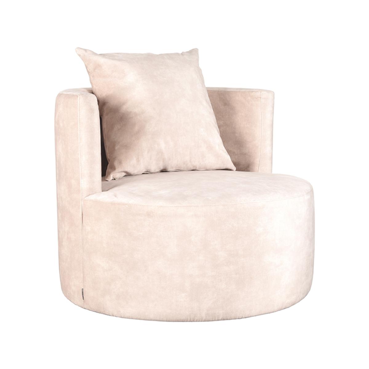  Fauteuil Evy - Naturel - Velours afbeelding 1