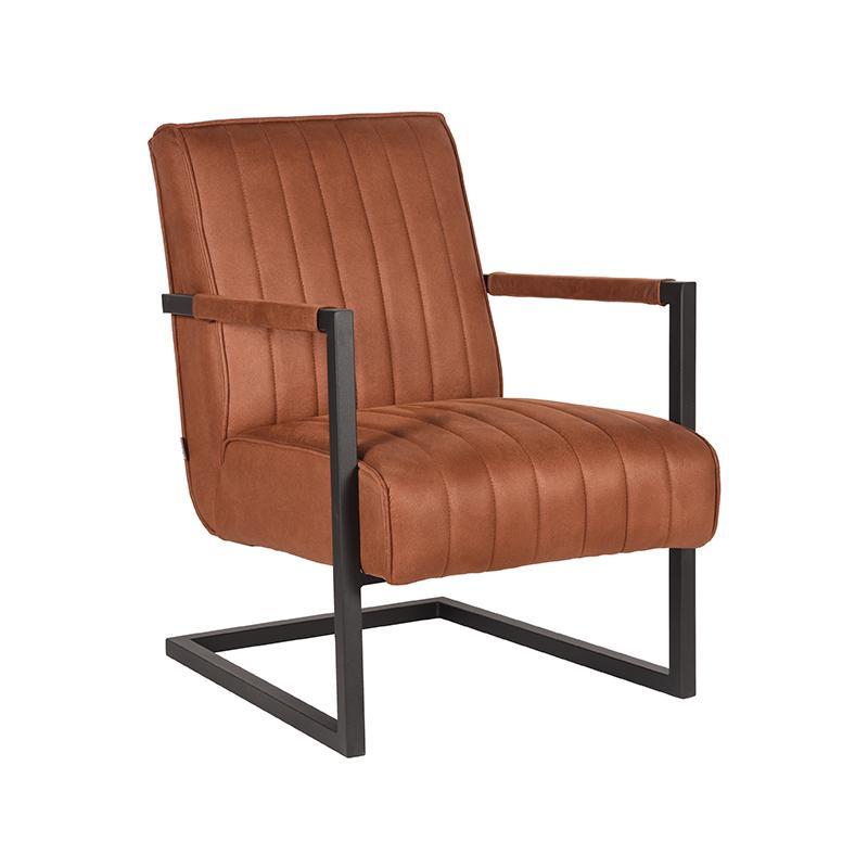  Fauteuil Milo - Cognac - Microfiber afbeelding 1